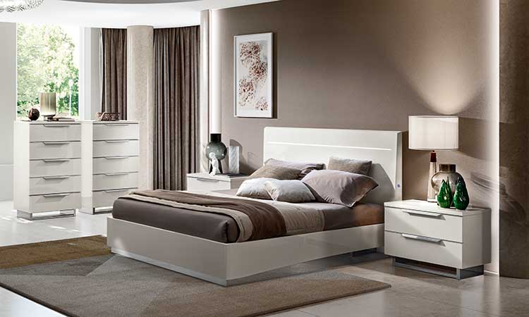 Schlafzimmer Kimera Modum Weiß Hochglanz